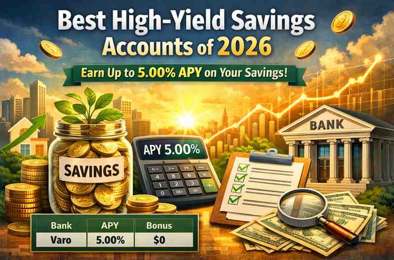 Best High-Yield Savings Accounts in 2026 (Earn Up to 5.00% APY Safely)