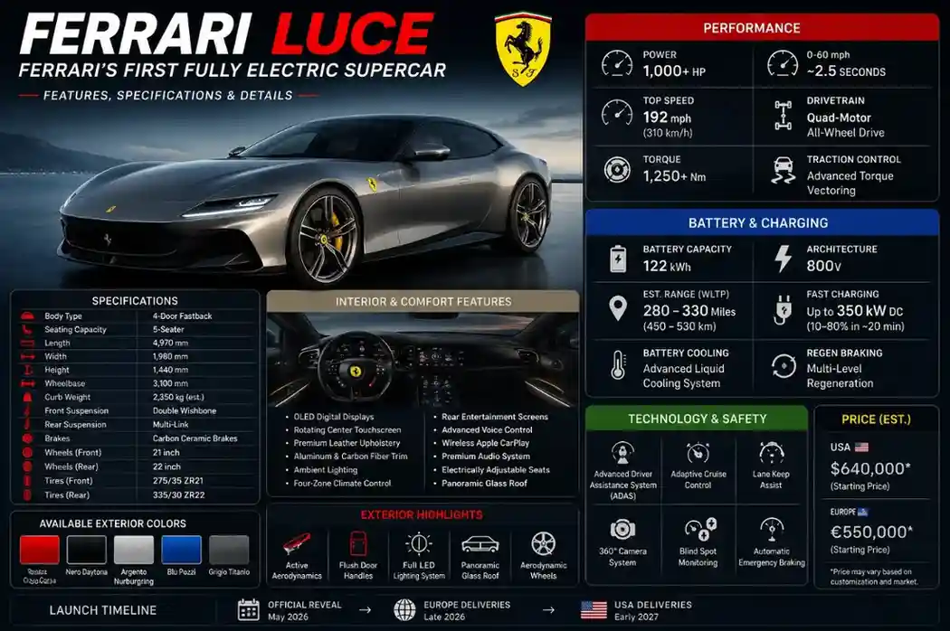 ferrari luce EV Specs